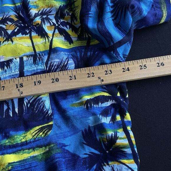 Pineapple Connection Mens Hawaiian Shirt Medium Button Up Rayon Multicolor Camp - Picture 6 of 7